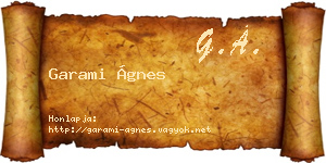 Garami Ágnes névjegykártya